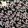 tissus en coton pour patchwork et couture collection - fleurs sur fond noir - : Tissus au mètre:N° 2 PAR 50CM