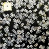 tissus en coton pour patchwork et couture collection - fleurs sur fond noir - : Tissus au mètre:N° 3 PAR 50CM
