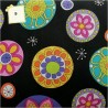 tissus en coton pour patchwork et couture collection - motifs sur fond noir - : Tissus au mètre:N° 9 PAR 50CM