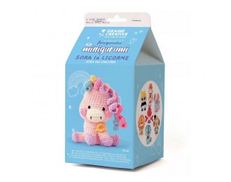 boite bleue sora la licorne kit crochet minigurumi de graine créative