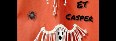 Tuto  " OSCAR ET CASPER, les fantômes et squelettes les plus "cute" d'HALLOWEEN!